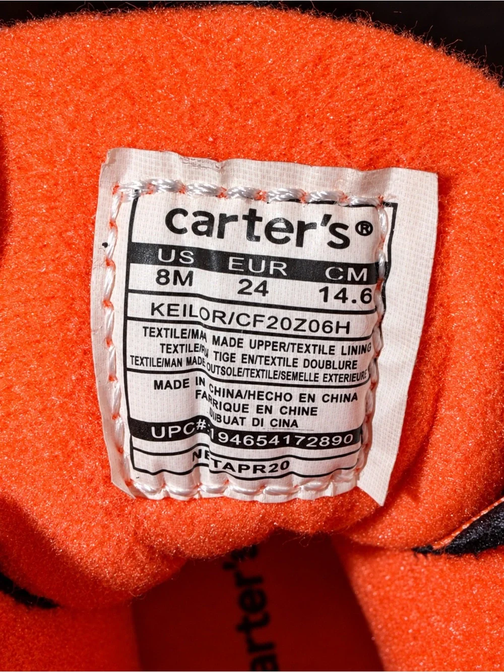 Carter’s Keilor Toddler Snow/Winter Boots Navy & Orange – Size 8M